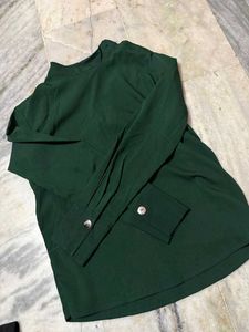Color: Solid BlackStyle: Button-down shirt/topSlee