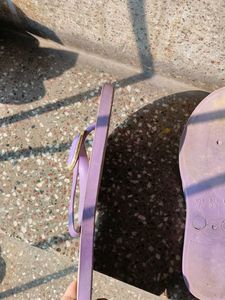 Cute Purple Heart Thong Sandals