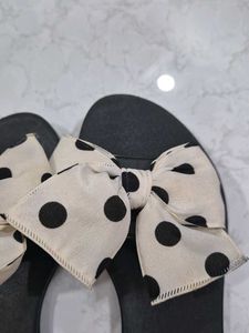 Cute Polka Dot Bow Flip Flops
