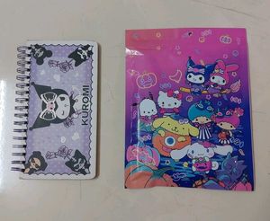 Cute Kuromi & Sanrio Notebook and Mystery Pouch Se
