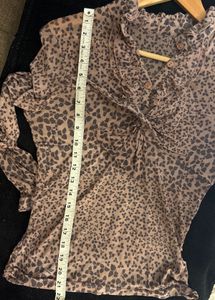 Chic Printed Imported Mesh Top
