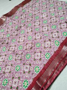 Elegant Pink Floral Saree