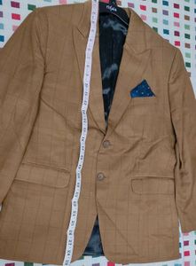 Men's Brown Checked Blazer
