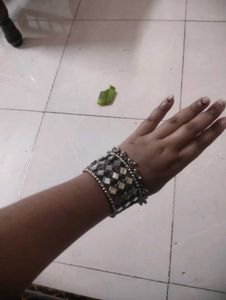 Unique Mirror &amp; Black Dangle Earrings combo