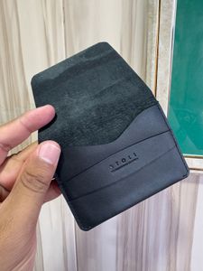 Atoll Greece  Black Genuine Leather Flap Wallar