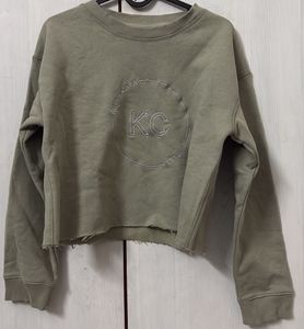 Olive Green KC Cropped Sweatshirt