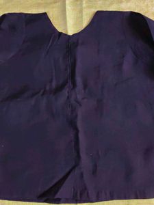 Black Kurta with Red &amp; White Embroidery