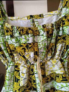 Vibrant African Print Peplum Top