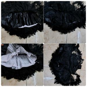 New Black Embellished kids frock