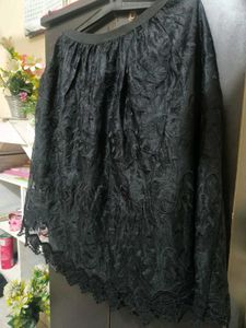 Elegant Black Lace Skirt