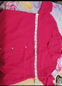 See Through High-Low Pink Shirt