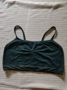 Women's Green Lace Trim Camisole Top