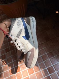 Stylish Cream and Brown Sneakers
