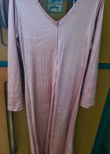 Elegant Pink Long Sleeve Maxi Dress