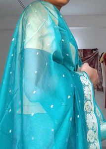 Sea Green &amp; Gold Detail Dupatta