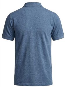 Men's Blue Heathered Polo Shirt