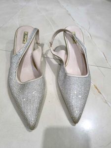 Sparkling Crystal Slingback Heels