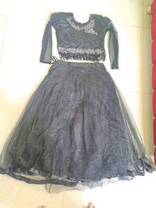 Black Embellished Lehenga Choli Set