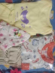 Cute Baby Clothes Set with Hat &amp; Rattle