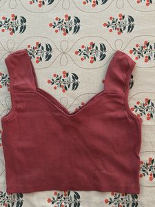 Ribbed Corset Crop Top