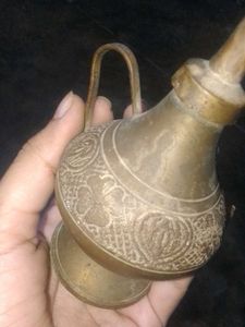 Vintage very old and rare Brass Oil Lamp