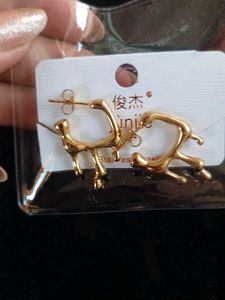 Unique Drip Effect Gold Tone Earrings