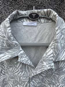 Palm Leaf Print Casual Shirt