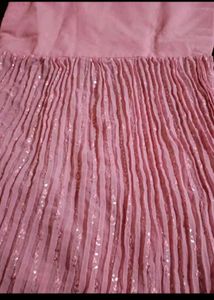 Beautiful Pink Sequined Anarkali Kurta Set