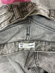Grey Acid Wash Jeans