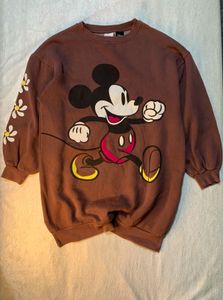 Zara Disney Mickey Mouse Brown Sweatshirt