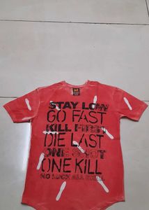 Graphic Print Red T-Shirt