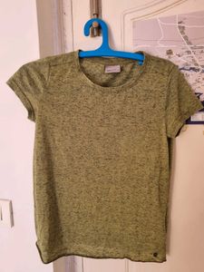 Olive Green Marled T-Shirt