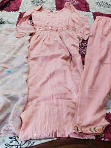 Elegant Pink Kurta Palazzo Set
