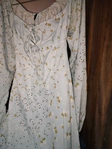 Light Blue Floral Mini Dress