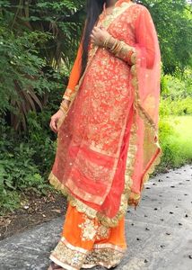 Garara Suit In Beautiful Orange Colour 🧡