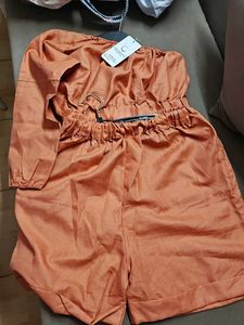 Orange Cropped Pants