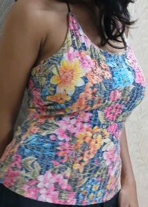 Vibrant Floral Cami halter Top