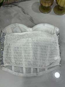 Sparkling Green Sequin Corset Top