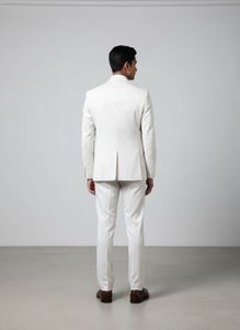 Classic Men's White 2 Pc Suit Set (with cover)