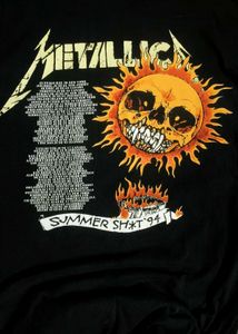Metallica "Flame Skull" Single stich T-Shirt