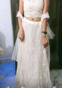 beautiful white lehenga from weeding wear