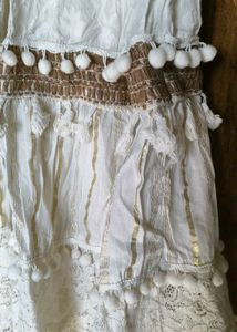 off white boho dress