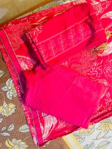 fits to XXL Vibrant Pink Kurta Set with Dupatta
