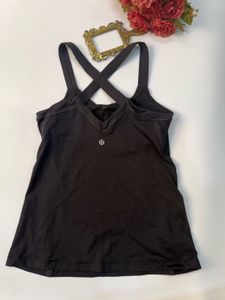 Black Criss-Cross Strap Tank Top
