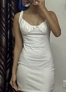 y2k White Slip Dress