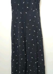 Cute Black Leaf Print dress