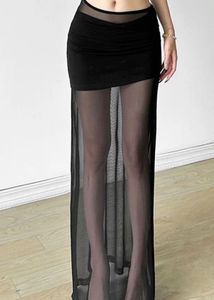 Mesh Pencil Skirt