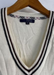 Men's Cream Cable Knit Sweater Vest