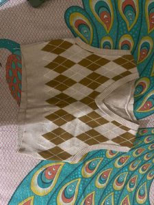Argyle Knit Sweater Vest