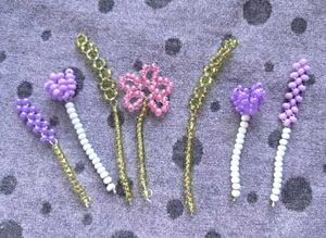 Beaded Flower Bouquet Phone Charms